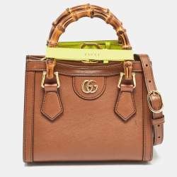 Gucci Brown Leather Mini Diana Tote