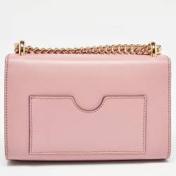 Pre Owned Gucci Light Pink Leather Small Padlock Shoulder Bag