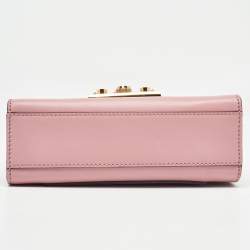 Pre Owned Gucci Light Pink Leather Small Padlock Shoulder Bag