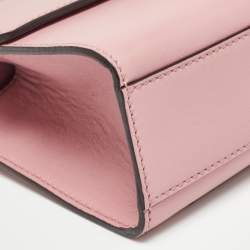 Pre Owned Gucci Light Pink Leather Small Padlock Shoulder Bag