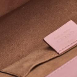 Pre Owned Gucci Light Pink Leather Small Padlock Shoulder Bag