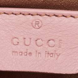 Pre Owned Gucci Light Pink Leather Small Padlock Shoulder Bag