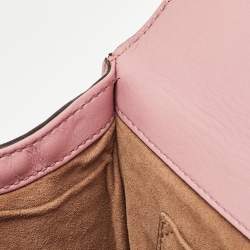 Pre Owned Gucci Light Pink Leather Small Padlock Shoulder Bag