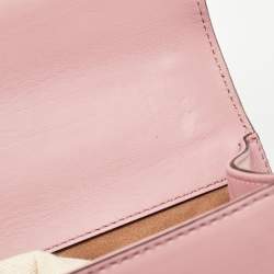 Pre Owned Gucci Light Pink Leather Small Padlock Shoulder Bag