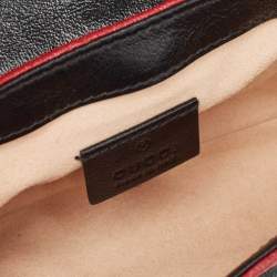 مملوكة مسبقًا Gucci Tricolor Matelassé Leather Super Mini GG Marmont Torchon Bag