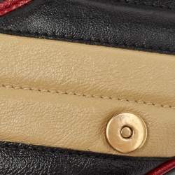 مملوكة مسبقًا Gucci Tricolor Matelassé Leather Super Mini GG Marmont Torchon Bag