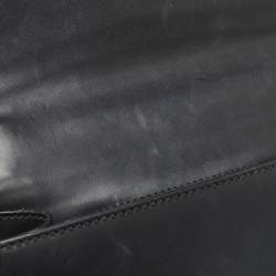 Pre Owned Gucci Black Leather Small Web Sylvie Shoulder Bag