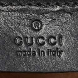 Pre Owned Gucci Black Leather Small Web Sylvie Shoulder Bag