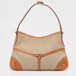Pre Owned Gucci Tricolor Canvas and Leather GG Reins Hobo