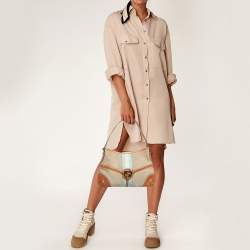 Pre Owned Gucci Tricolor Canvas and Leather GG Reins Hobo