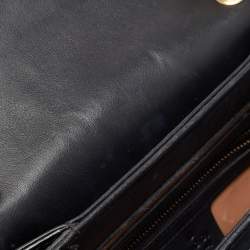 Gucci Black Water Snake Small Queen Margaret Top Handle Bag