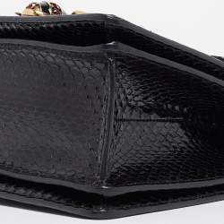 Gucci Black Water Snake Small Queen Margaret Top Handle Bag