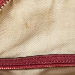 Pre Owned Gucci Fuchsia/Beige GG Canvas and Leather Bree Bag