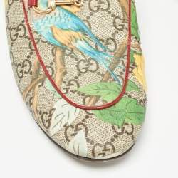 Pre Owned Gucci Brown/Beige GG Supreme Canvas Prince town Mules Size 39