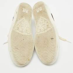 Gucci White Leather Embellished Arrow Ace Sneakers Size 37