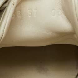 Gucci White Leather Ace Heart Web Low Top Sneakers Size 37
