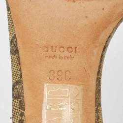 Gucci Green/Black GG Coated Canvas Hysteria Slide Sandals Size 39