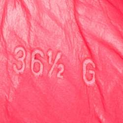 Gucci Neon Pink Leather Coda High Top Sneakers Size 36.5