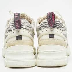 Gucci White Mesh and Leather Flashtrek Sneakers Size 41