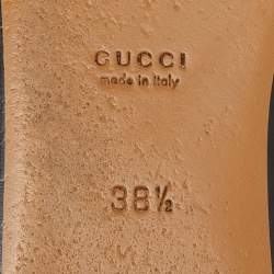 Pre Owned Gucci Beige GG Canvas and Leather Princetown Horsebit Flat Mules Size 38.5