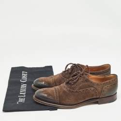 Gucci Brown Suede Brogue Oxfords Size 36.5