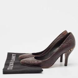 Gucci Brown Guccissima Leather Pointed Toe Pumps Size 36.5