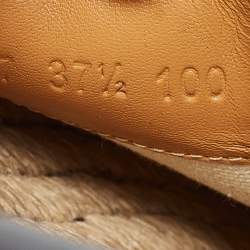 Pre Owned Gucci Beige/Gold  GG Supreme Canvas Bee Espadrilles Size 37.5
