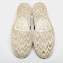 مملوكة مسبقًا Gucci White Leather Web Ace Sneakers Size 38