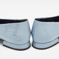 Gucci Light Blue Patent Leather Horsebit Loafers Size 36.5