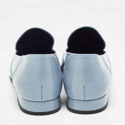 Gucci Light Blue Patent Leather Horsebit Loafers Size 36.5