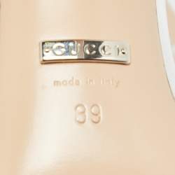 Gucci Silver Leather IIse Ankle Strap Sandals Size 39