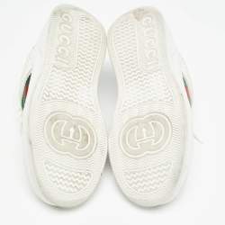 Gucci White Perforated Leather GG Chunky B Sneakers Size 37