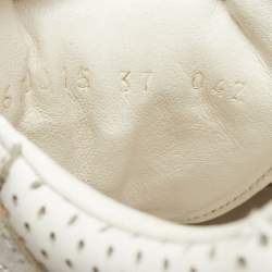 Gucci White Perforated Leather GG Chunky B Sneakers Size 37