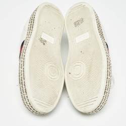 Gucci White Leather Ace Web Sneakers Size 37