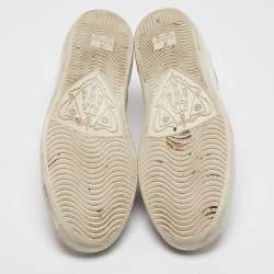 Pre Owned Gucci White Leather Star Ace Sneakers Size 38