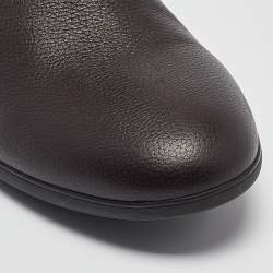 Pre Owned Gucci Brown Leather Knee Length Boots Size 40