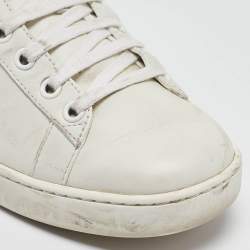 Gucci White Leather Ace Low Top Sneakers 37