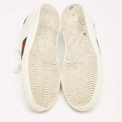 Gucci White Leather Ace Low Top Sneakers Size 35.5