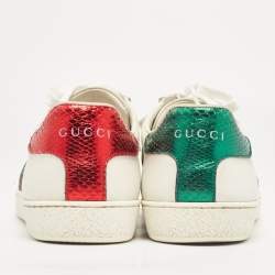 Gucci White Leather Ace Low Top Sneakers Size 35.5