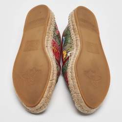 Gucci Beige/Brown GG Supreme Canvas Pilar Print Espadrille Flats Size 36.5