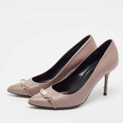 Gucci Purple Leather Molaita Pumps Size 37