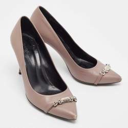 Gucci Purple Leather Molaita Pumps Size 37