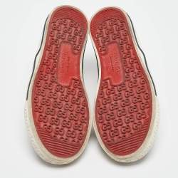 Pre Owned Gucci Brown Canvas Tennis 1977 Lace Up Sneakers Size 35.5