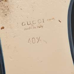 Gucci Black Leather Star and Bee Embroidered Princetown Mules Size 40.5