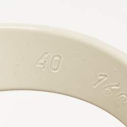 Pre Owned Gucci Light Grey Rubber Interlocking G Flat Slides Size 40