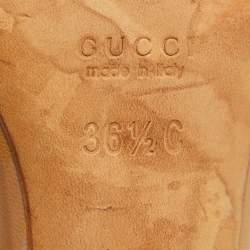 Gucci Brown GG Canvas Ankle Strap Sandals Size 36.5