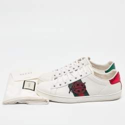 Gucci White Leather Pineapple and Lady Bug Applique Ace Sneakers Size 38