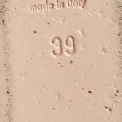 مملوكة مسبقًا Gucci Black Suede Crystal Embellished Interlocking G Ballet Flats Size 39