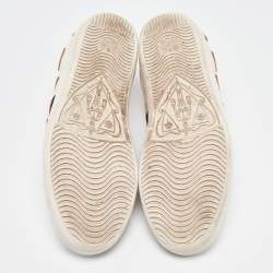 Gucci White Leather Web Ace Lace Up Sneakers Size 38
