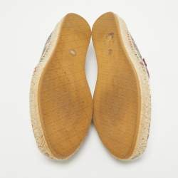 Gucci Multicolor Canvas Espadrille Flats Size 38